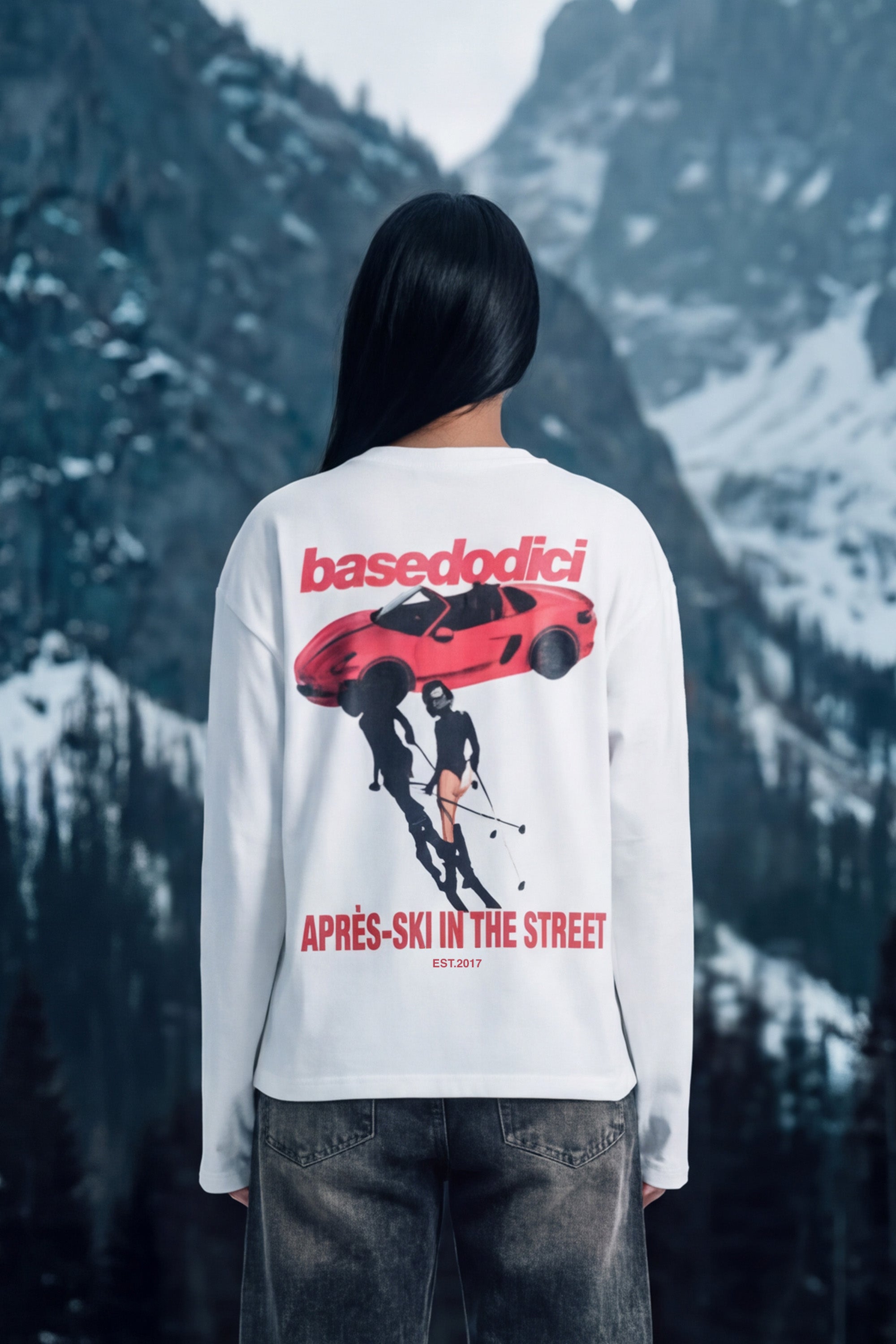 Longsleeve "DIRTY XMAS" Apres-Ski in the Street White