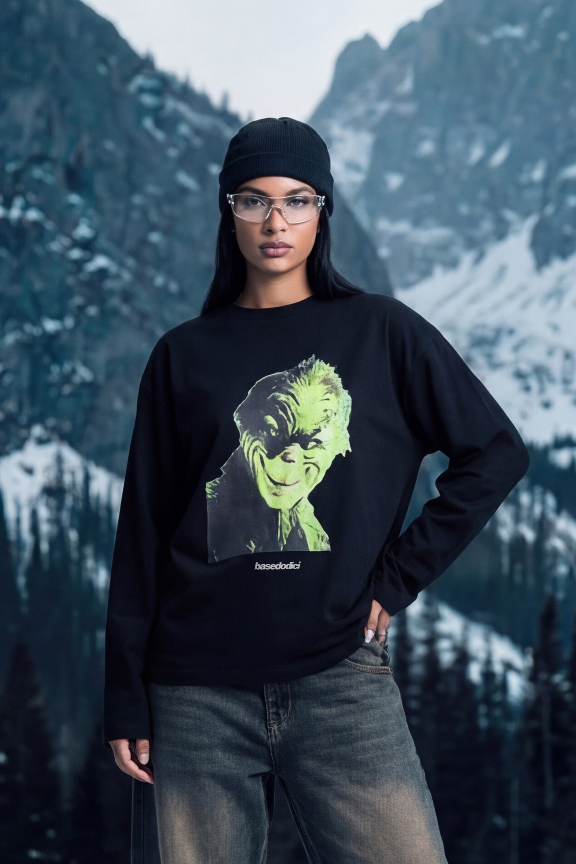 Longsleeve "DIRTY XMAS" Gr*nch Black