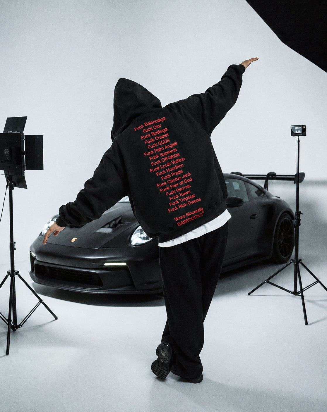 Hoodie "COMFY" FCK Black/Red