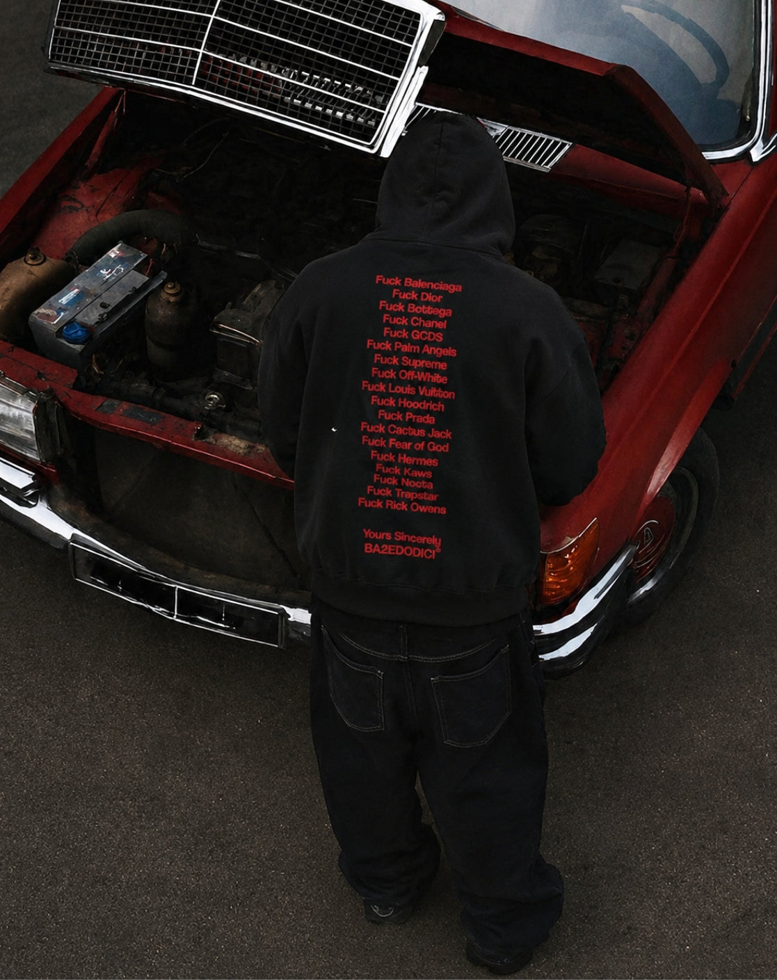 Hoodie "COMFY" FCK Black/Red