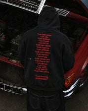Hoodie "COMFY" FCK Black/Red