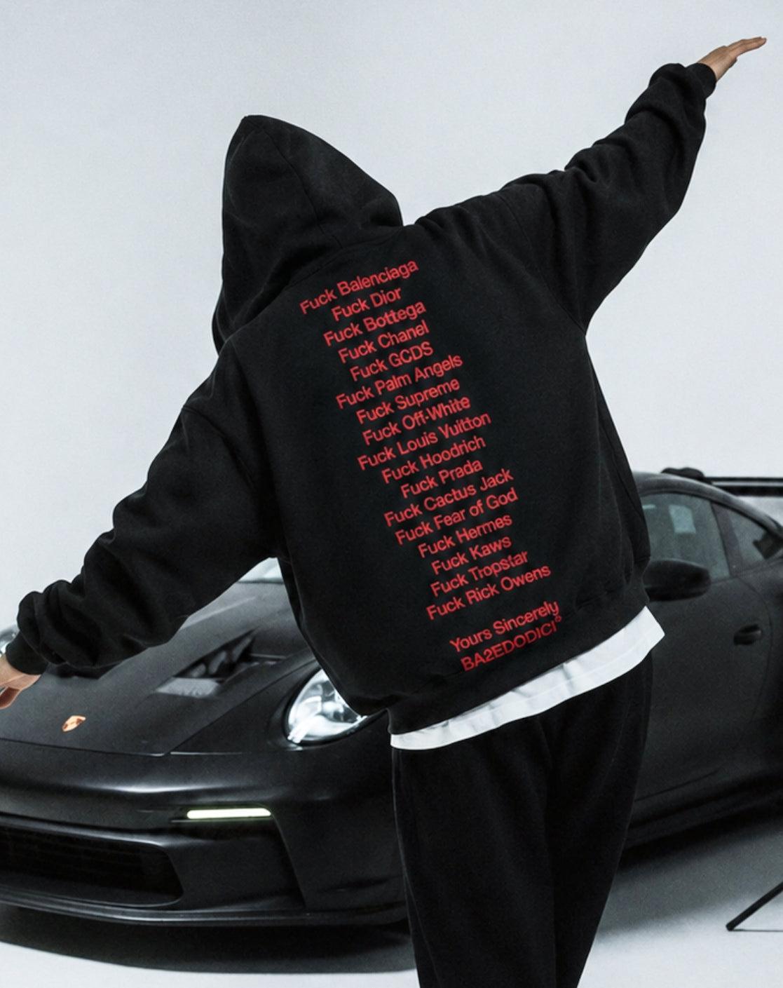 Hoodie "COMFY" FCK Black/Red