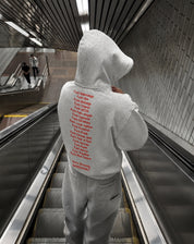 Hoodie "COMFY" FCK AshGrey/Red