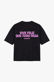 T-Shirt "COPY&PASTE" ViveFeliz Black/GlitterPink