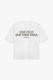 T-Shirt "COPY&PASTE" ViveFeliz White/Glitter