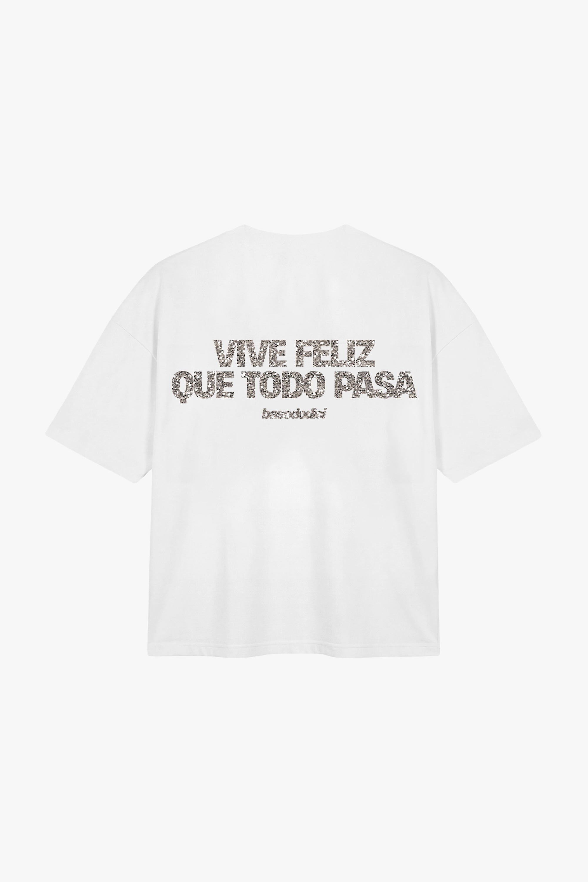 T-Shirt "COPY&PASTE" ViveFeliz White/Glitter