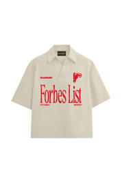 Forbes White “LIVE FAST” polo shirt