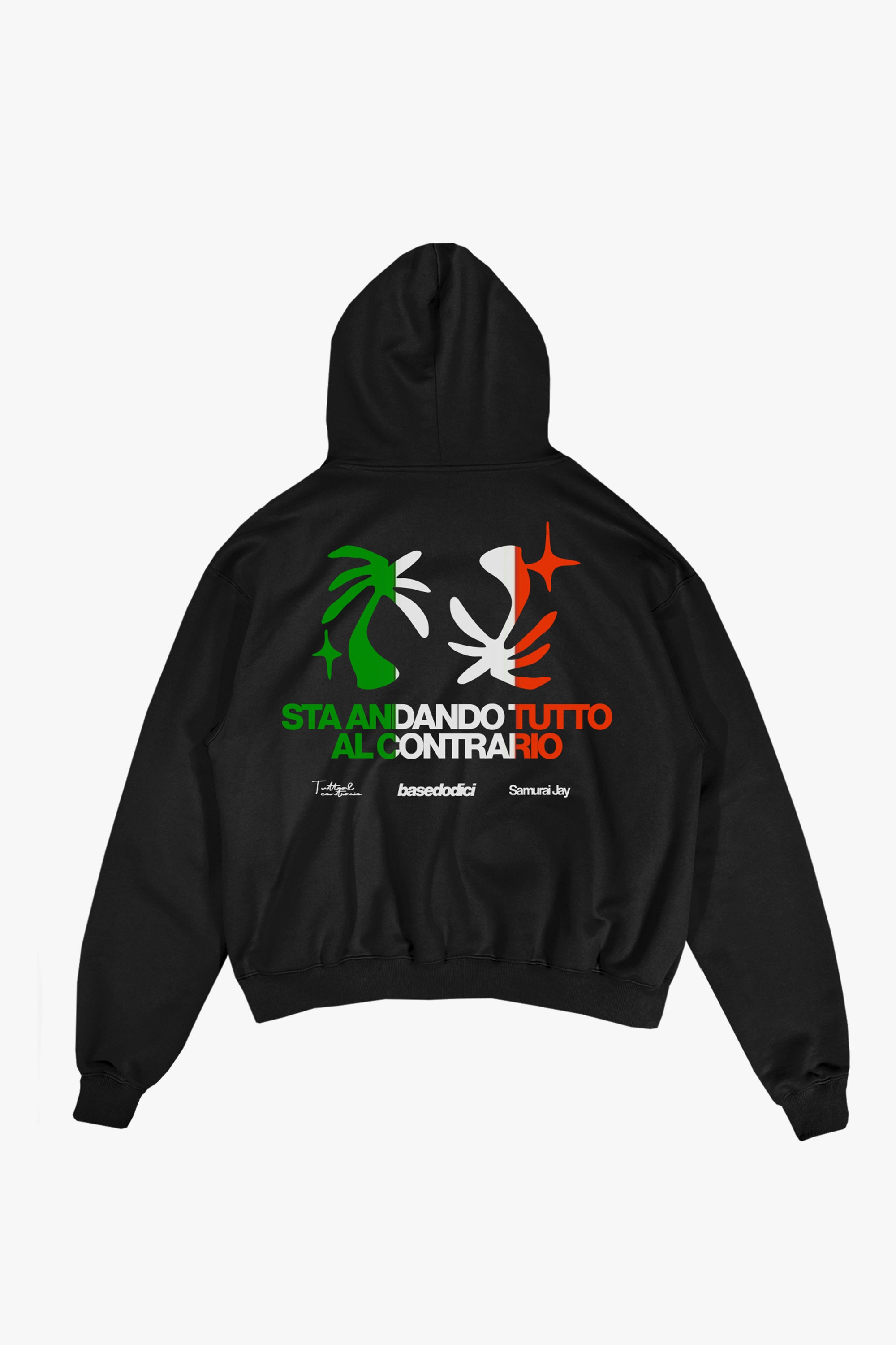 Hoodie "SAMURAIJAYxBASEDODICI" TuttoSbagliato Black/ITA