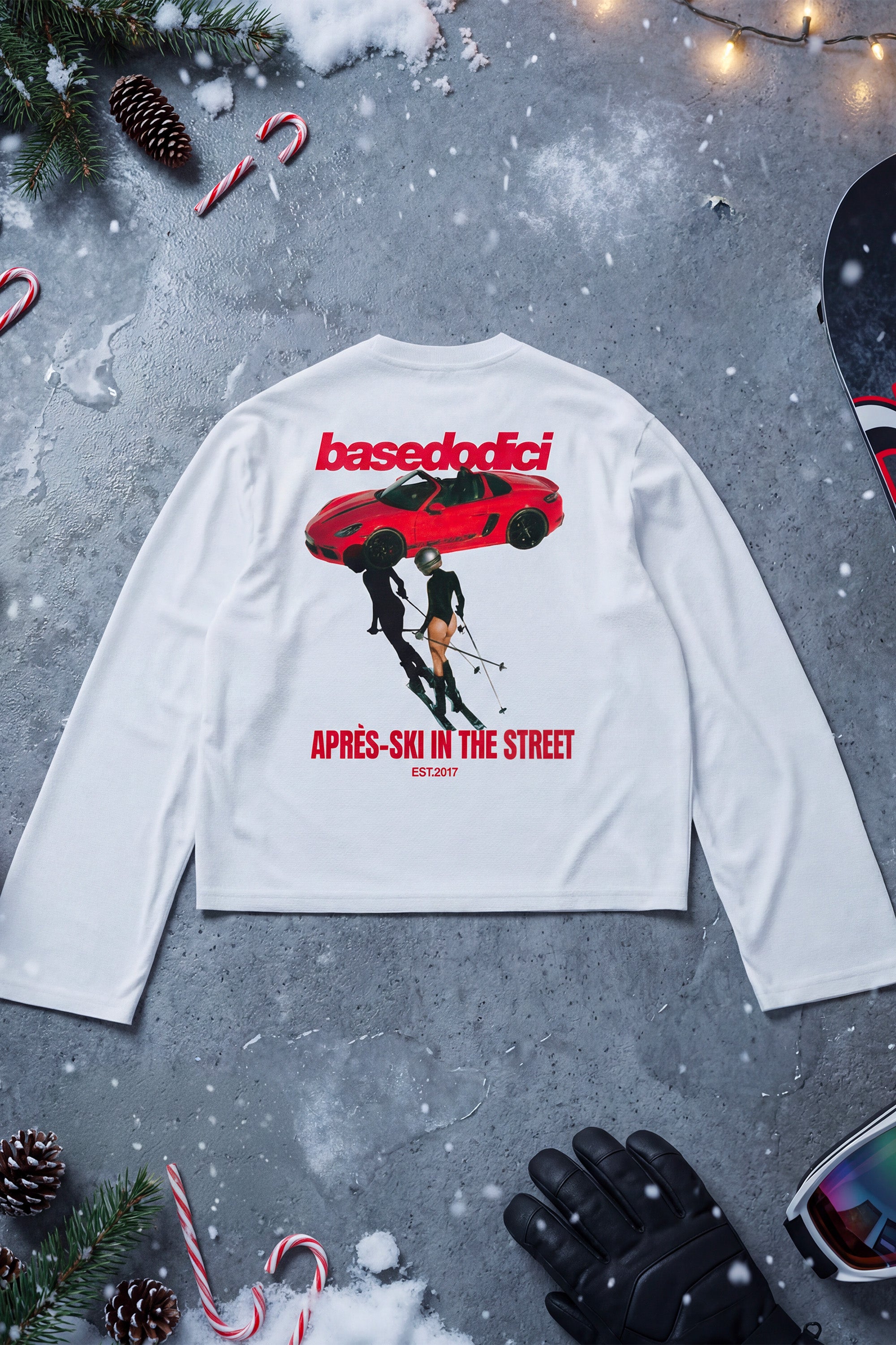 Longsleeve "DIRTY XMAS" Apres-Ski in the Street White