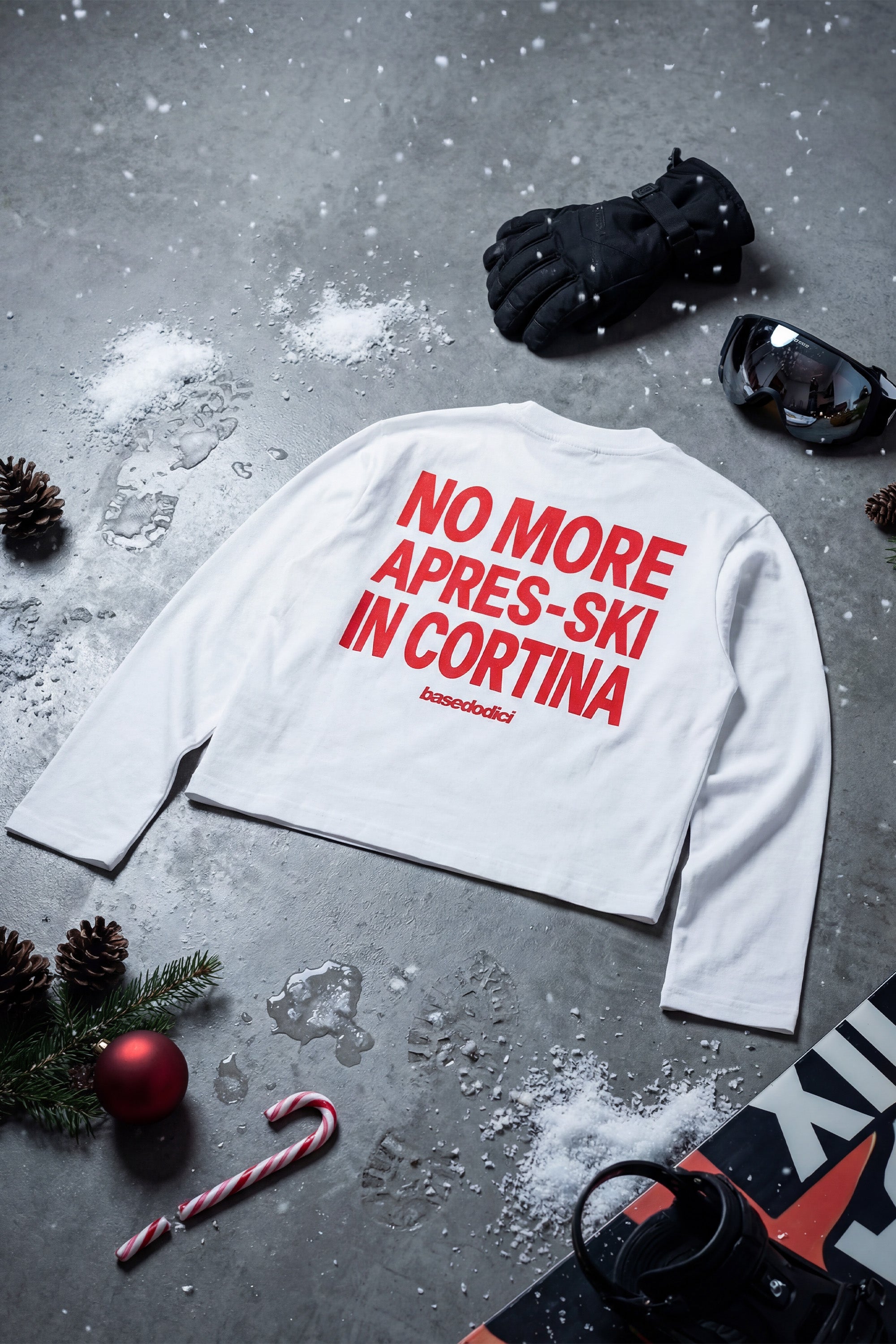 Longsleeve "DIRTY XMAS" No More Apres-Ski White