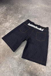 Jorts “CRUEL SEASON” Back Logo Denim Raw