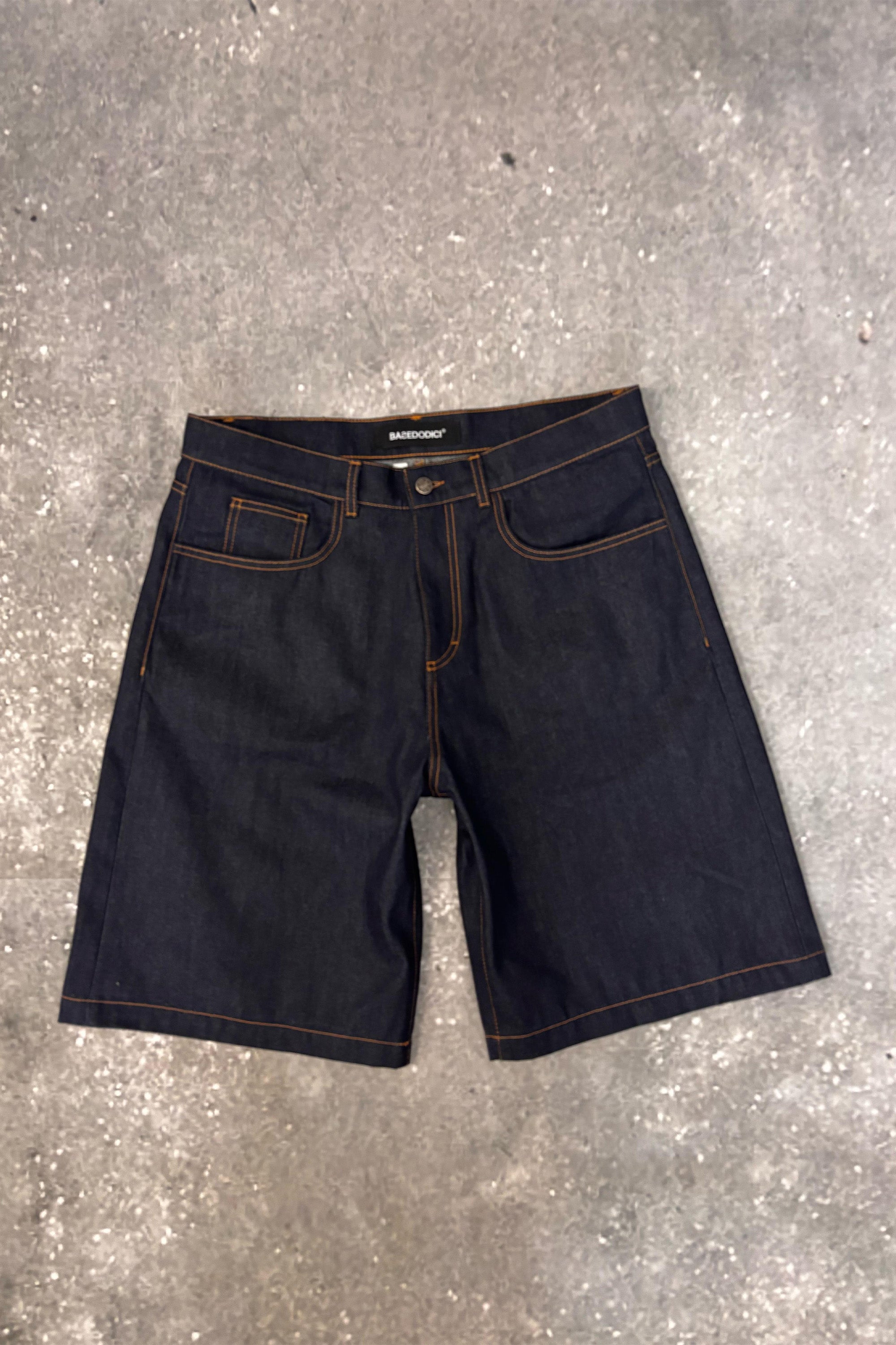 Jorts “CRUEL SEASON” Back Logo Denim Raw