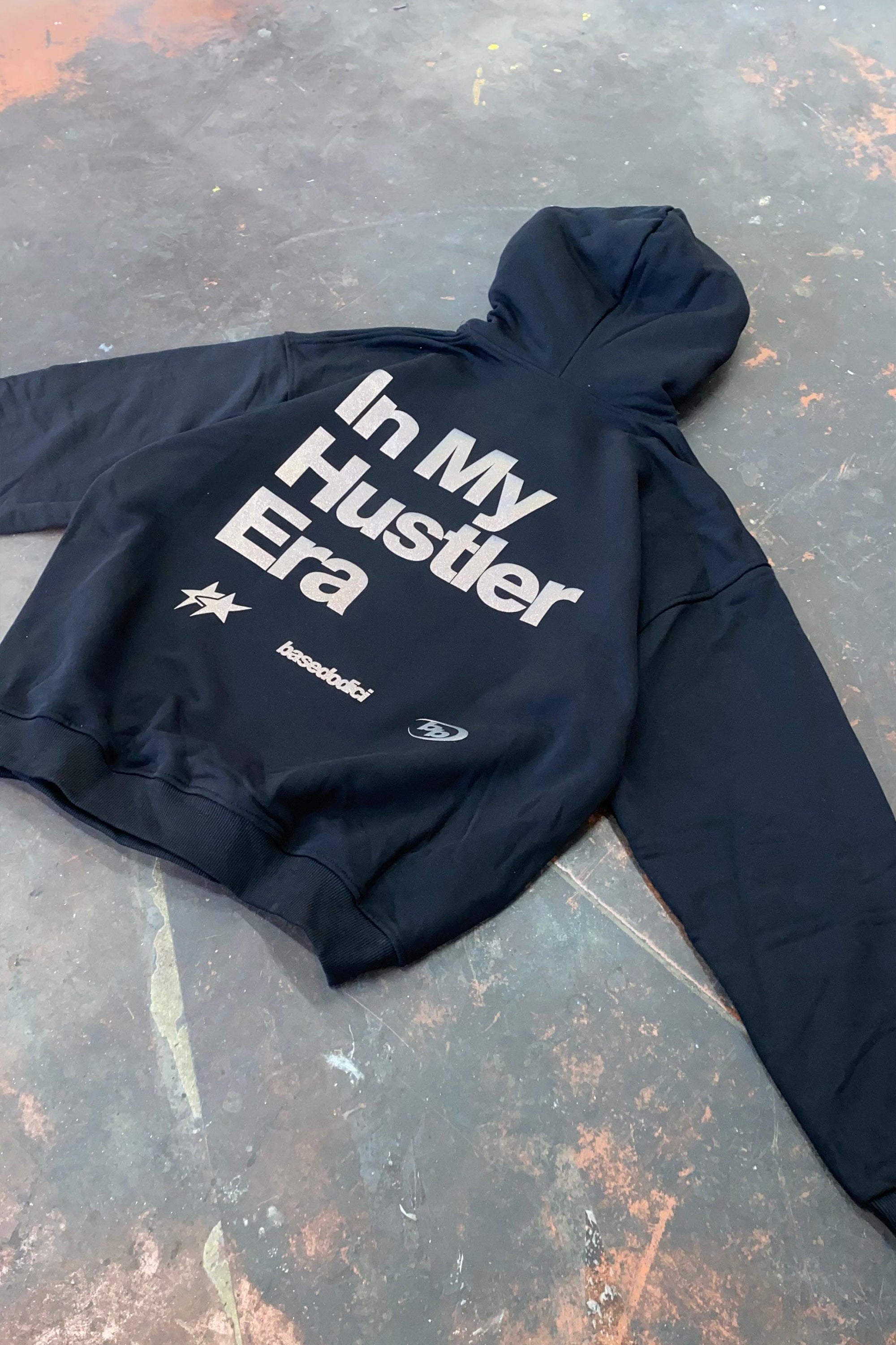 Hoodie "REFLECTIVE" Hustler Black