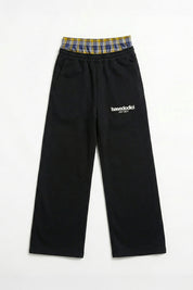Fleece Pants "VALENTINE" DoubleLayer Black/BigCheck