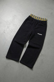 Fleece Pants "VALENTINE" DoubleLayer Black/SmallCheck