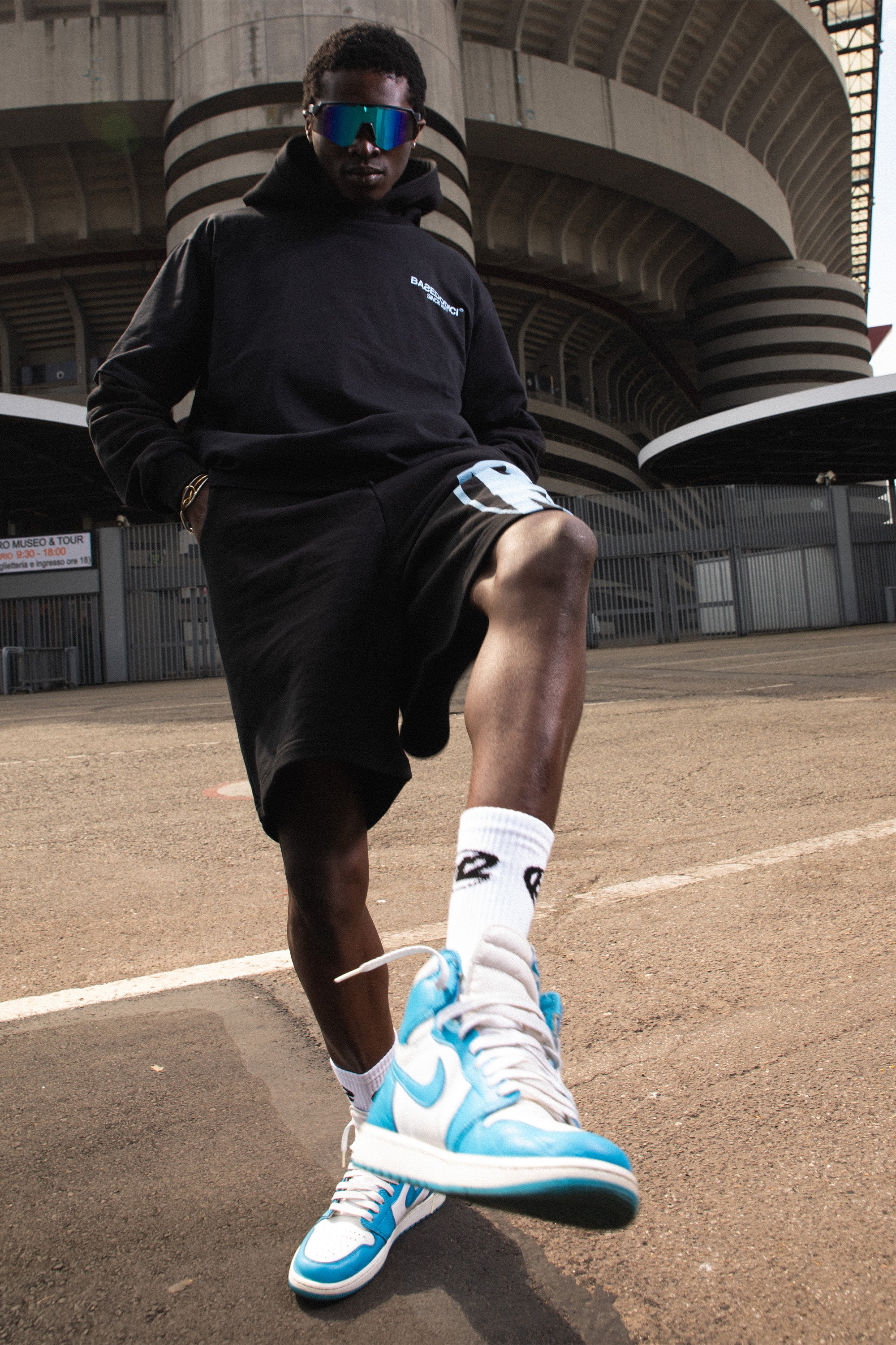 Fleece Short “CRUEL SEASON” Black/Blue