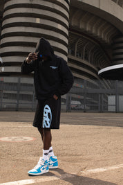 Fleece Short “CRUEL SEASON” Black/Blue