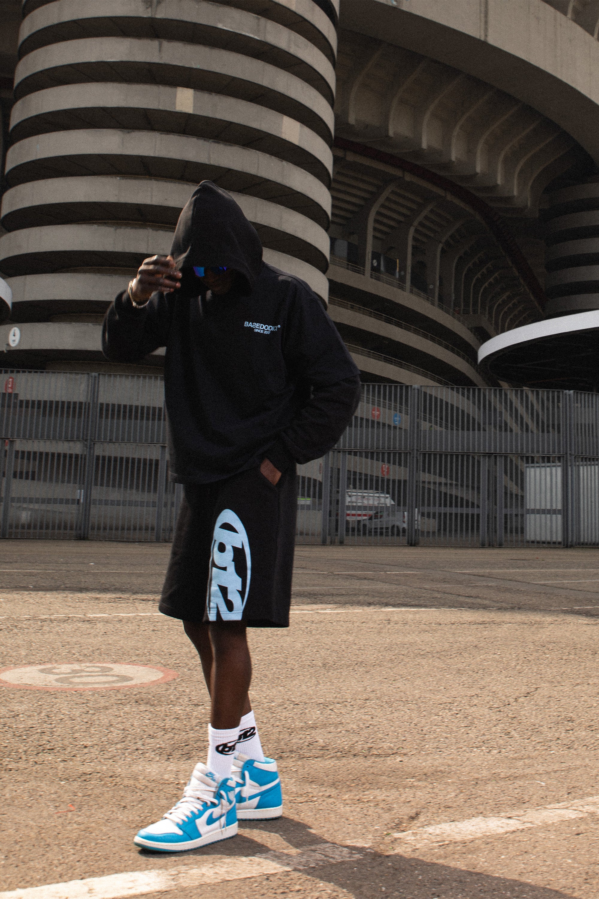 Fleece Short “CRUEL SEASON” Black/Blue