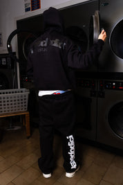 Fleece “COMFY” Vertical Logo Black/White
