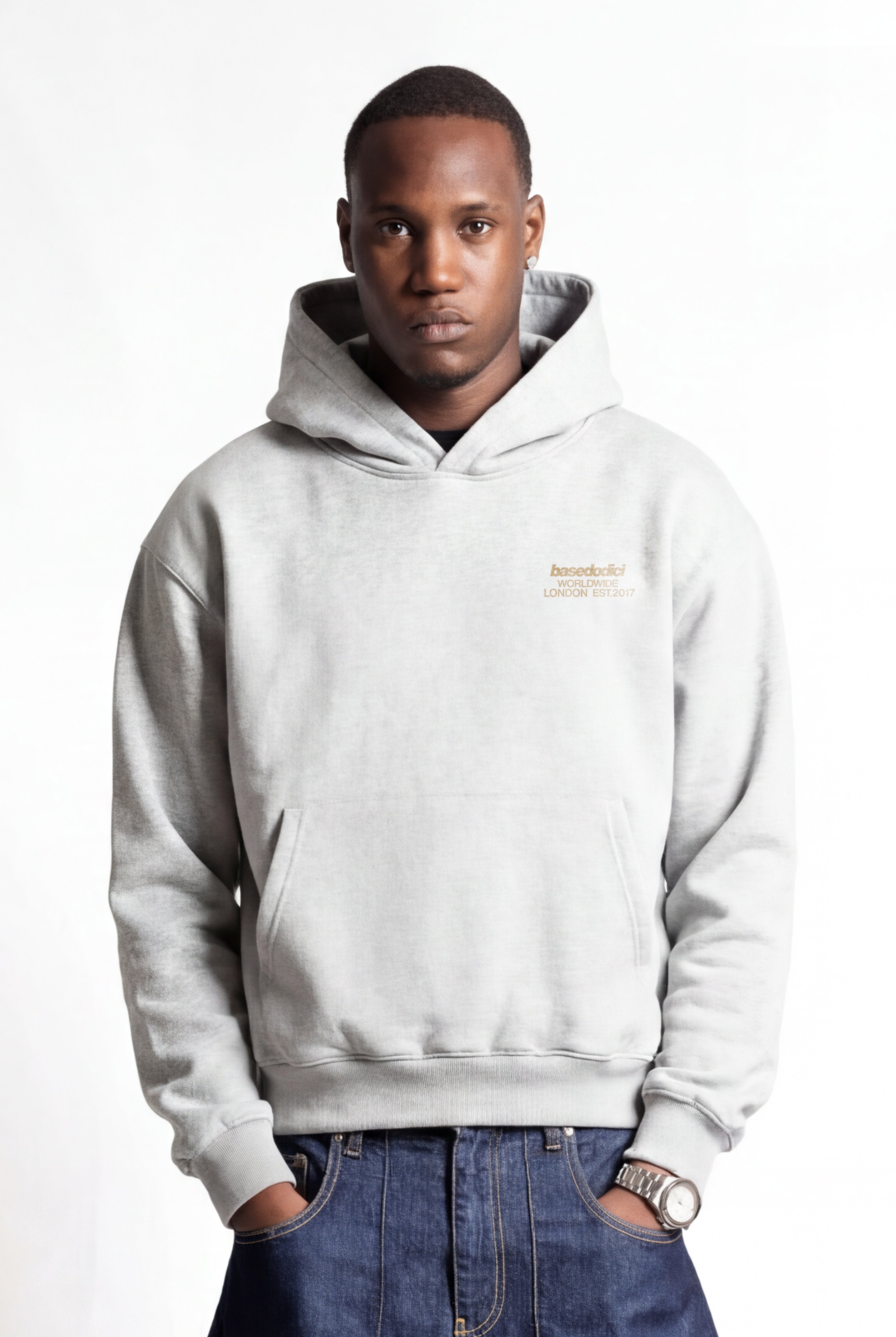 Hoodie "RUDEBOY LDN" RudeBoy Ash Grey