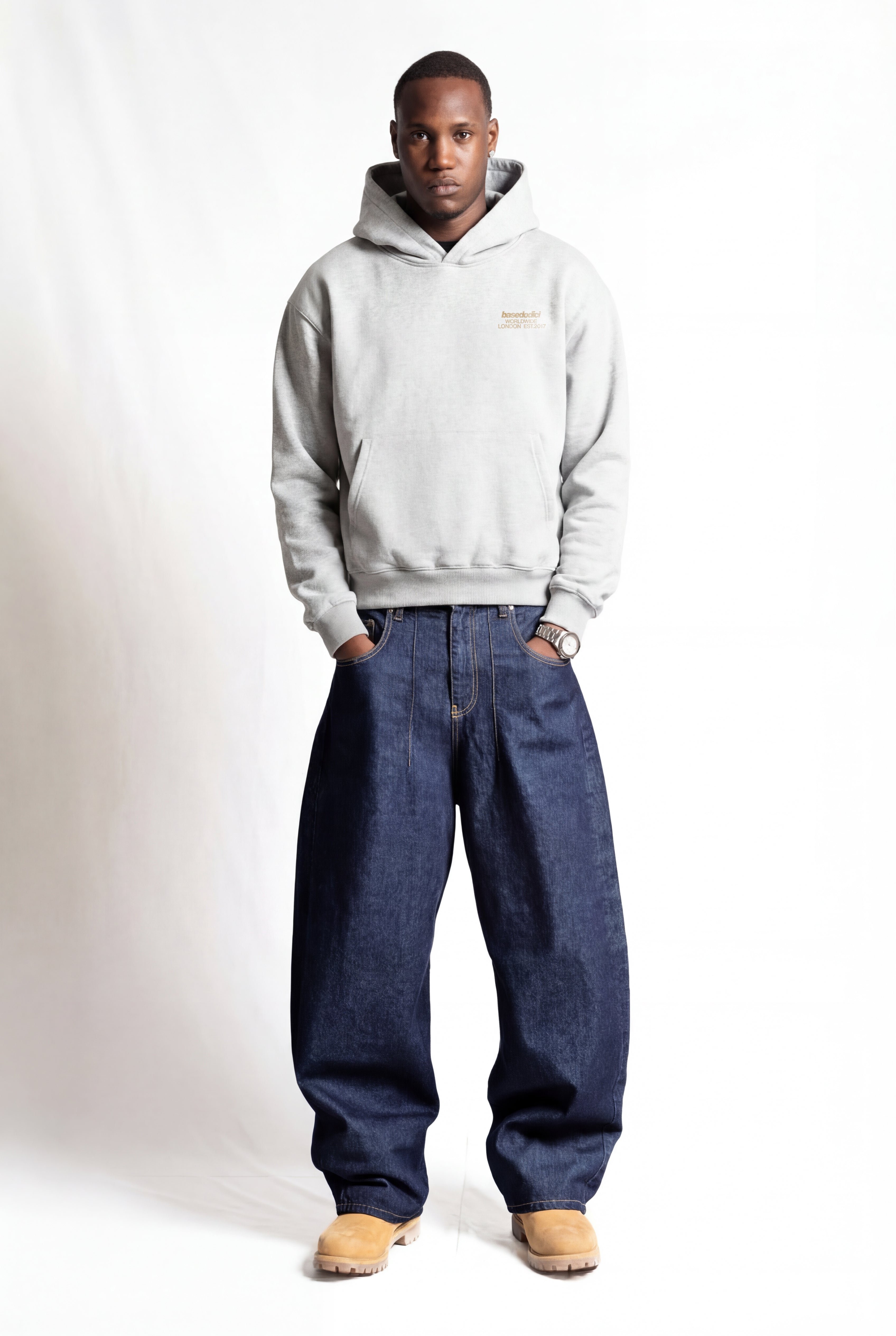 Hoodie "RUDEBOY LDN" RudeBoy Ash Grey