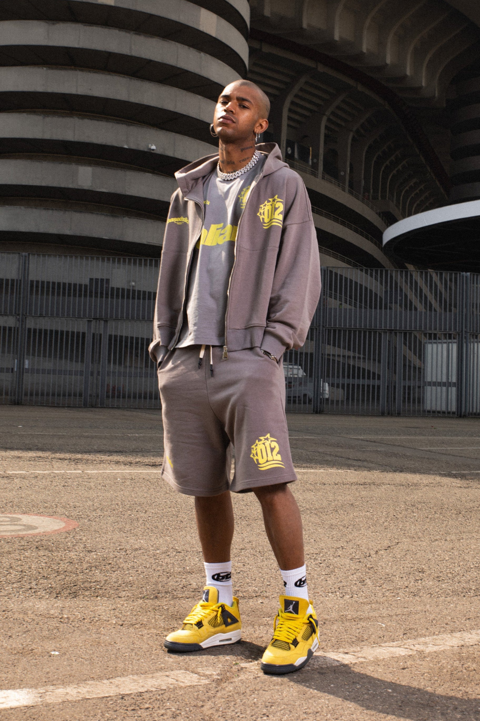 Zip Hoodie “CRUEL SEASON” Italian Grey