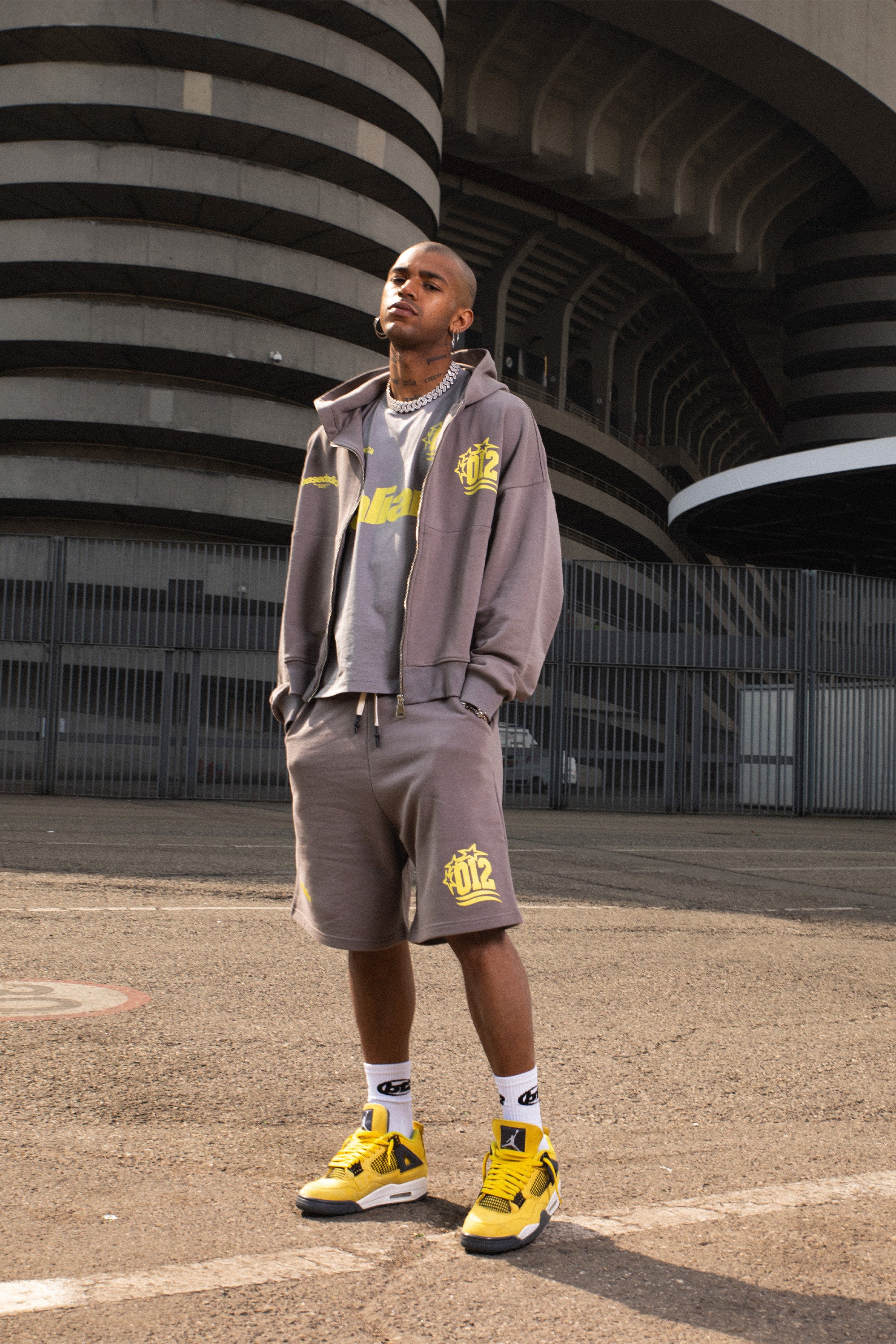 Zip Hoodie “CRUEL SEASON” Italian Grey