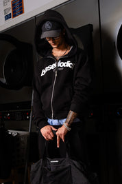 Full Zip “COMFY” Front Logo Black/White