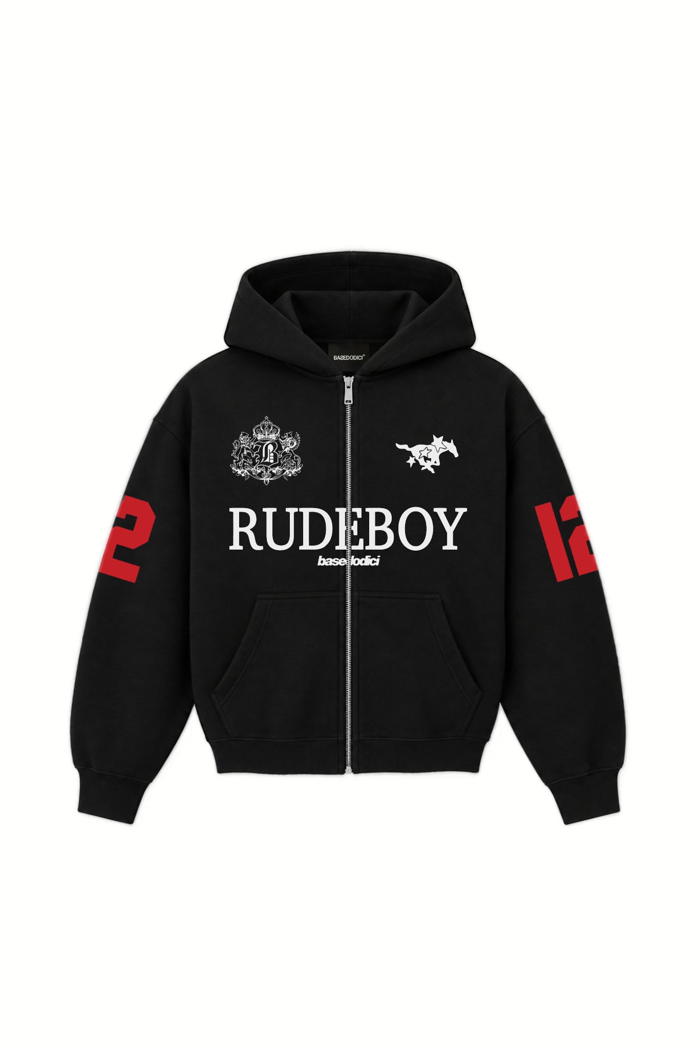 Full Zip "RUDEBOY LDN" 12 Black