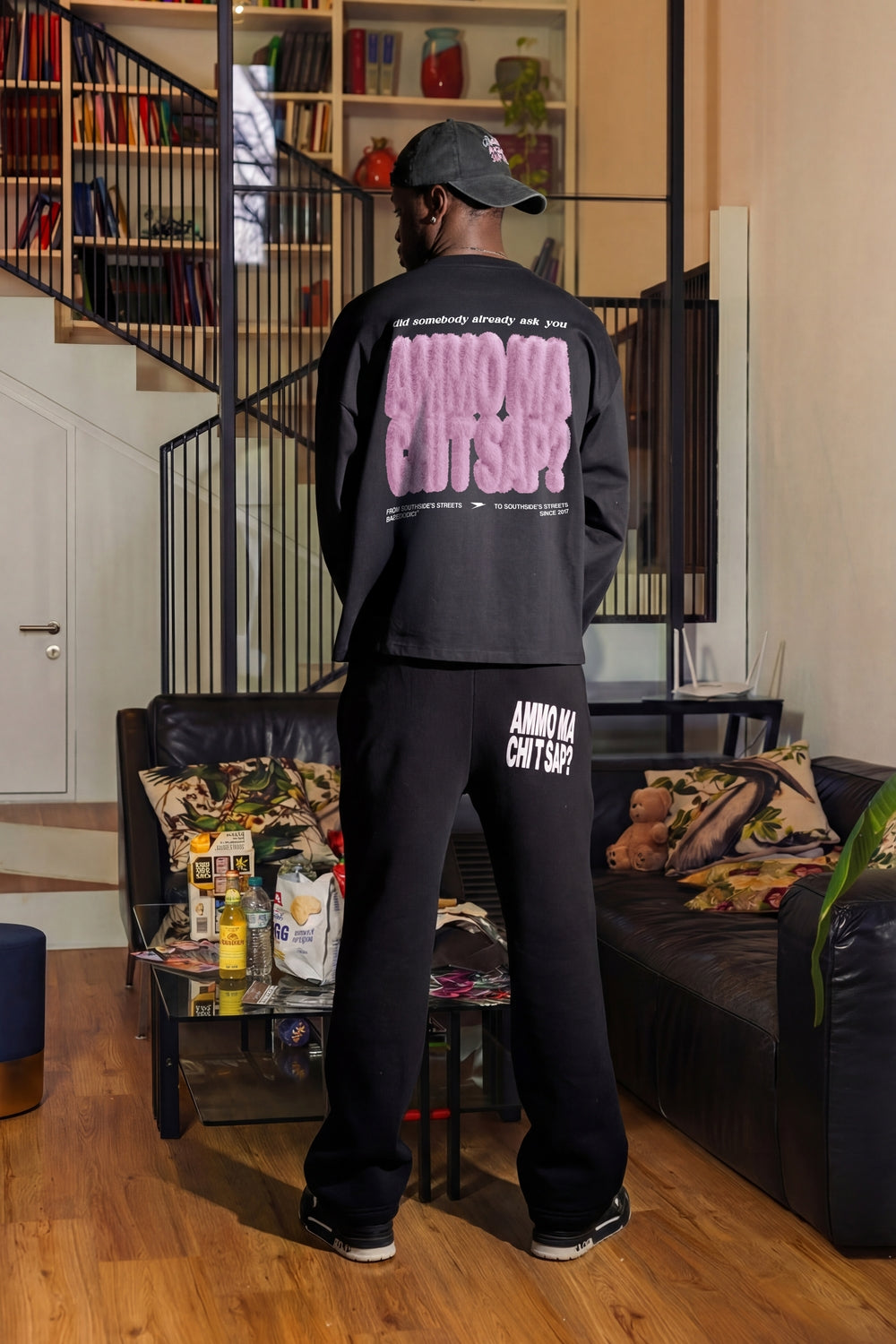 Longsleeve "AMMO" CHI'T'SAP Black/FurryPink