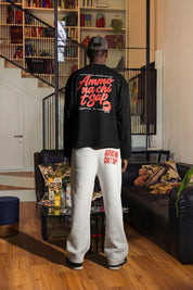 Fleece Pants "AMMO" CHI'T'SAP AshGrey/ScriptRed
