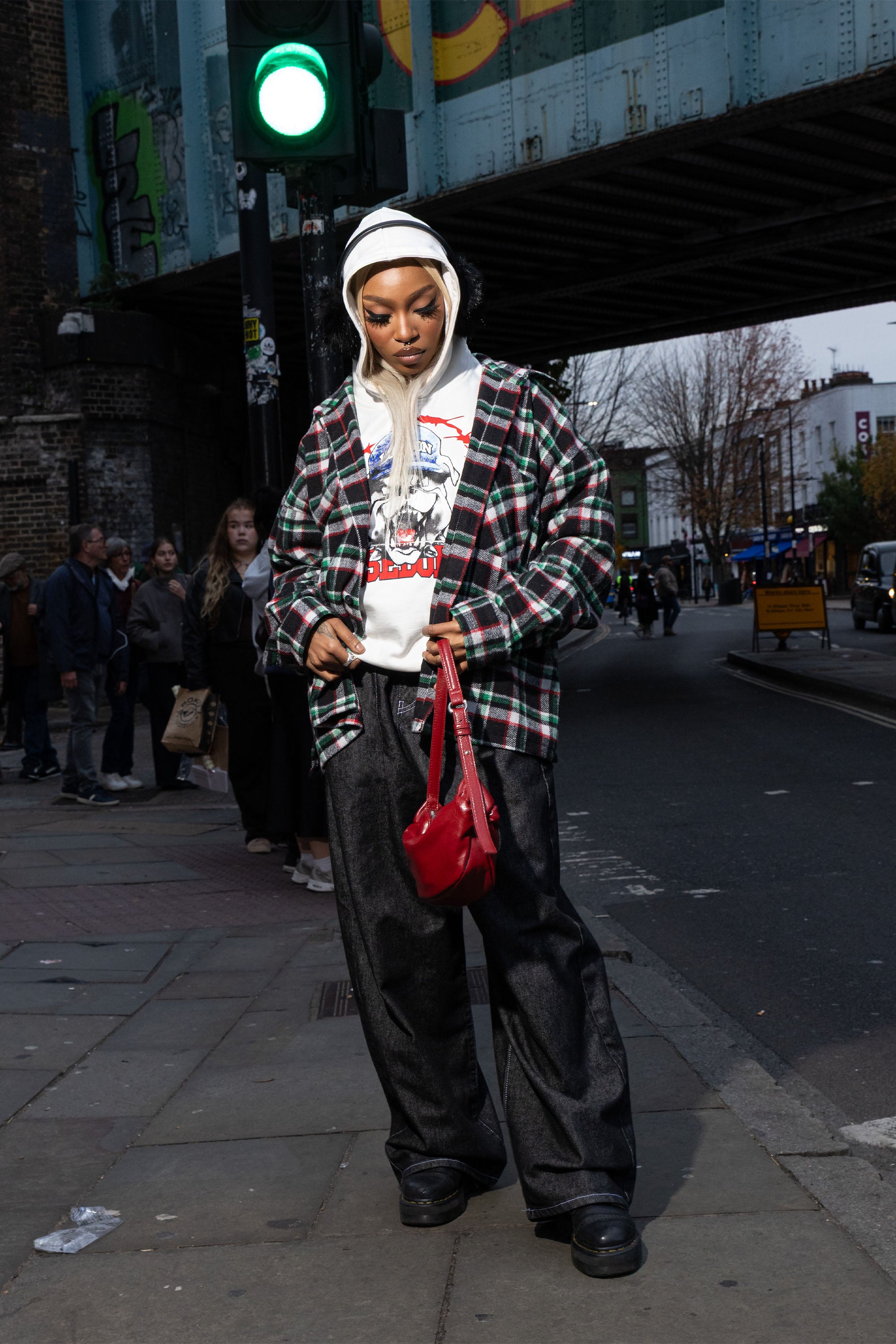 "RUDEBOY LDN" Flanella Shirt Shoulder Logo