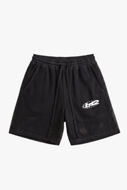 Fleece Jorts Mesh "RIVIERA" logo Black