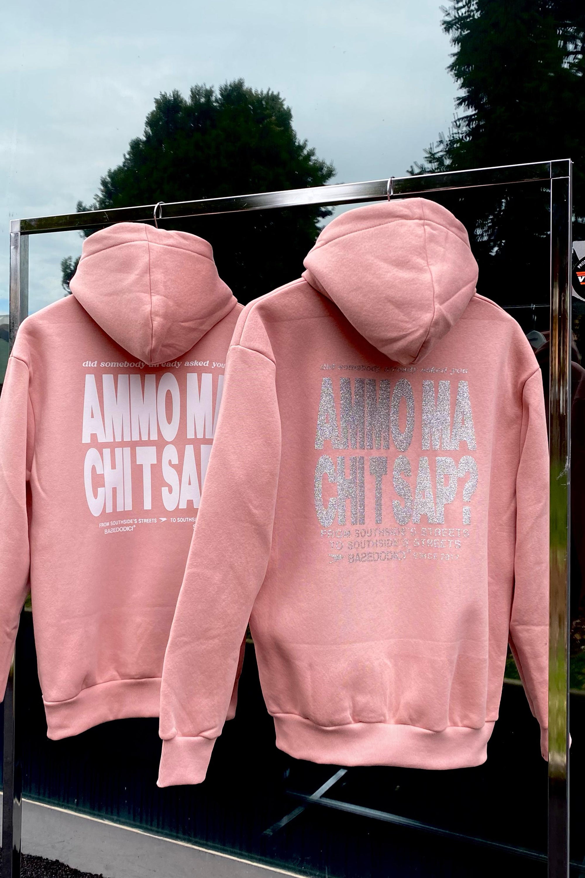 Hoodie "AMMO" CHI'T'SAP Glitter Pink