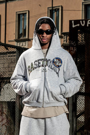Full Zip "BROKENNESS" BAD AshGrey