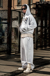 Full Zip "BROKENNESS" BAD AshGrey