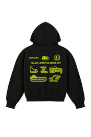 Full Zip “RESORT” Racing Black