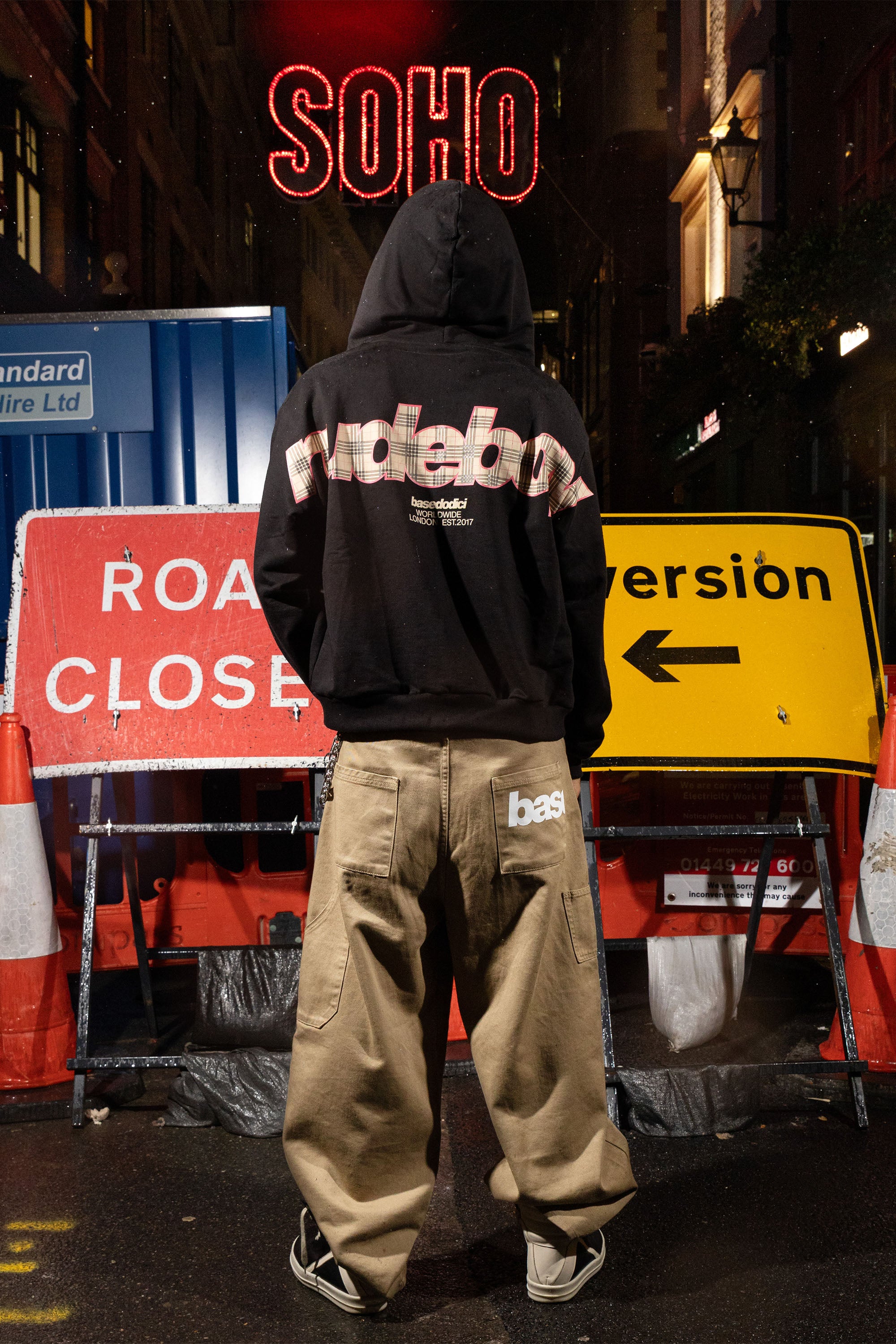 "RUDEBOY LDN" Full Zip RudeBoy Black