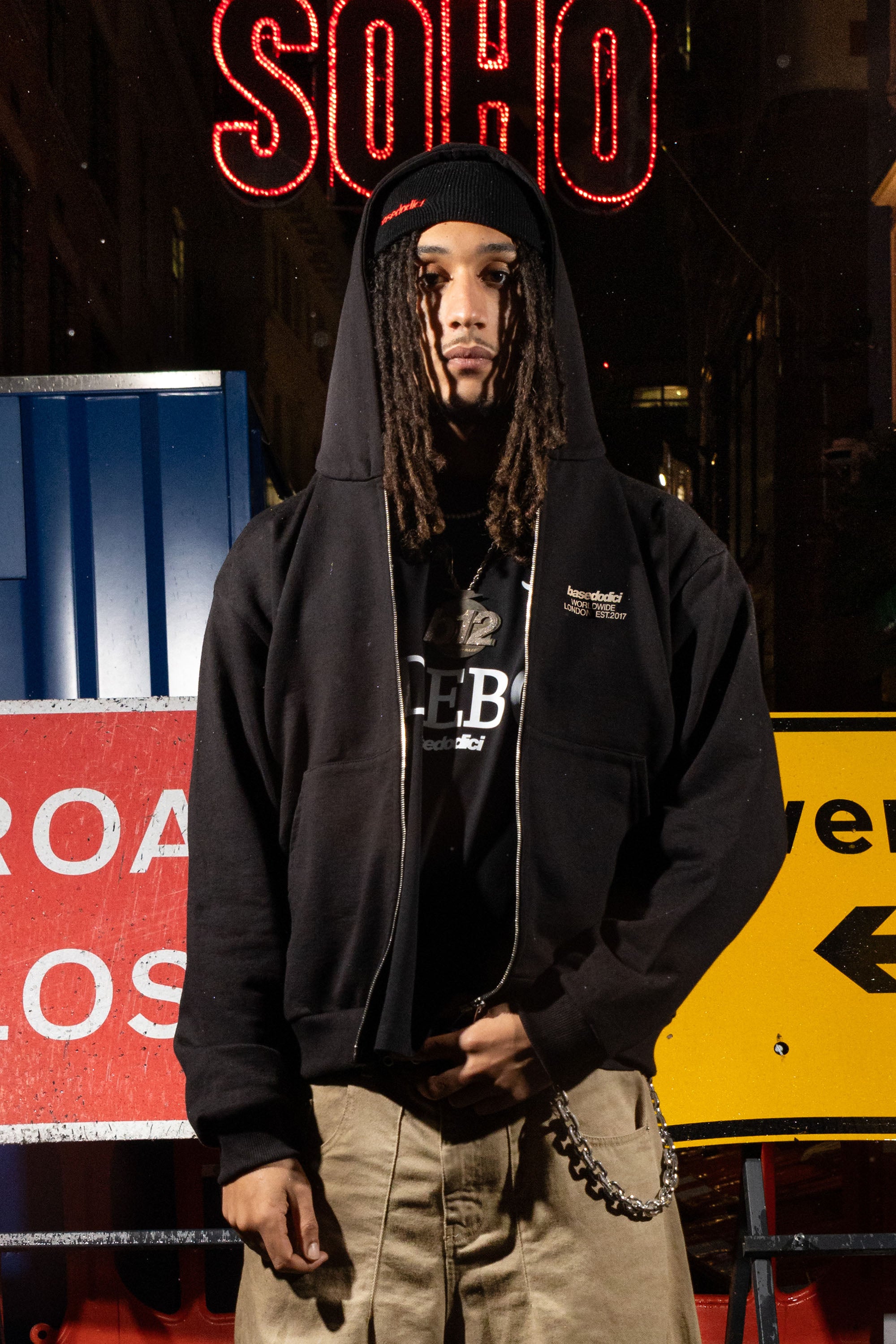 "RUDEBOY LDN" Full Zip RudeBoy Black