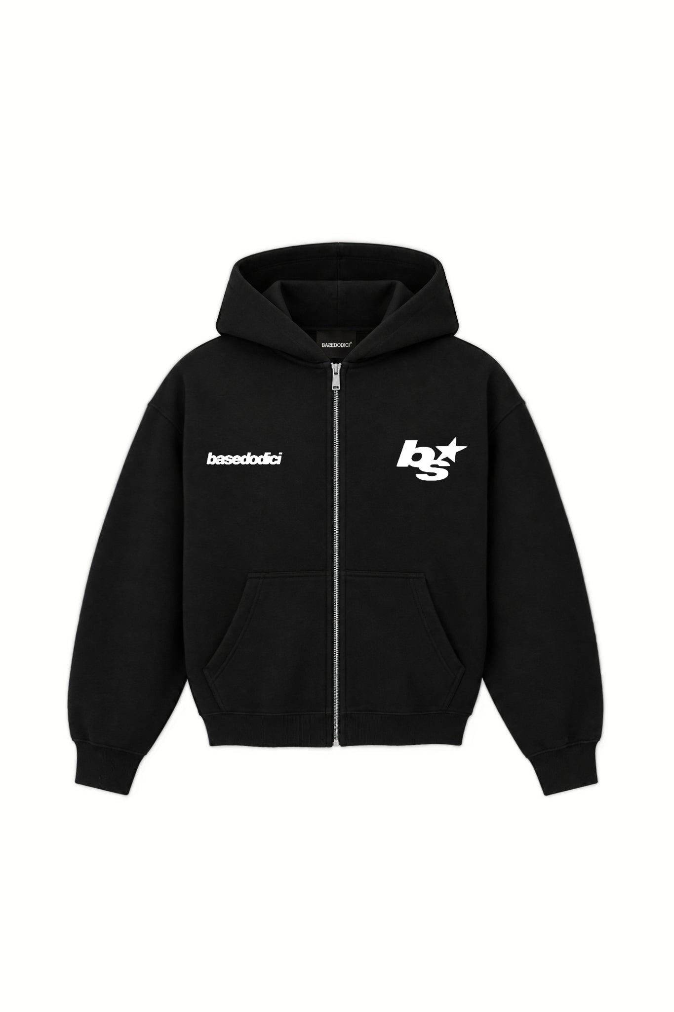 Full Zip "COMFY 2.0" Vertical Logo Black/White