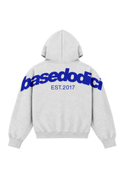 Full Zip "COMFY" Back Logo AshGrey/Blue