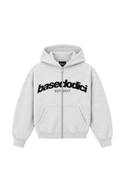 Full Zip "COMFY" Front Logo AshGrey/Black