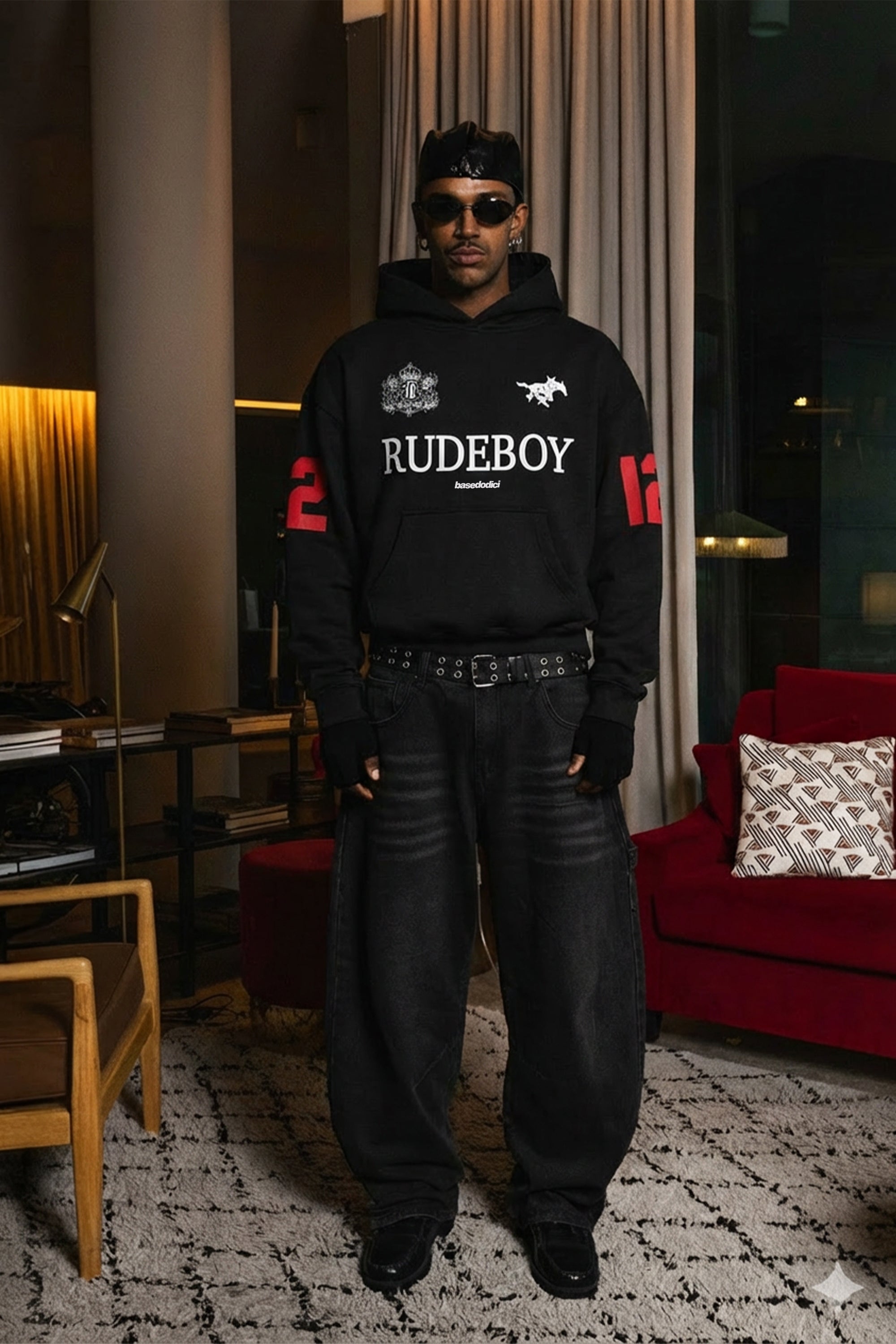 Hoodie "RUDEBOY LDN" 12 Black