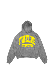 Hoodie “THECRUISE” Twelve Marbled Grey