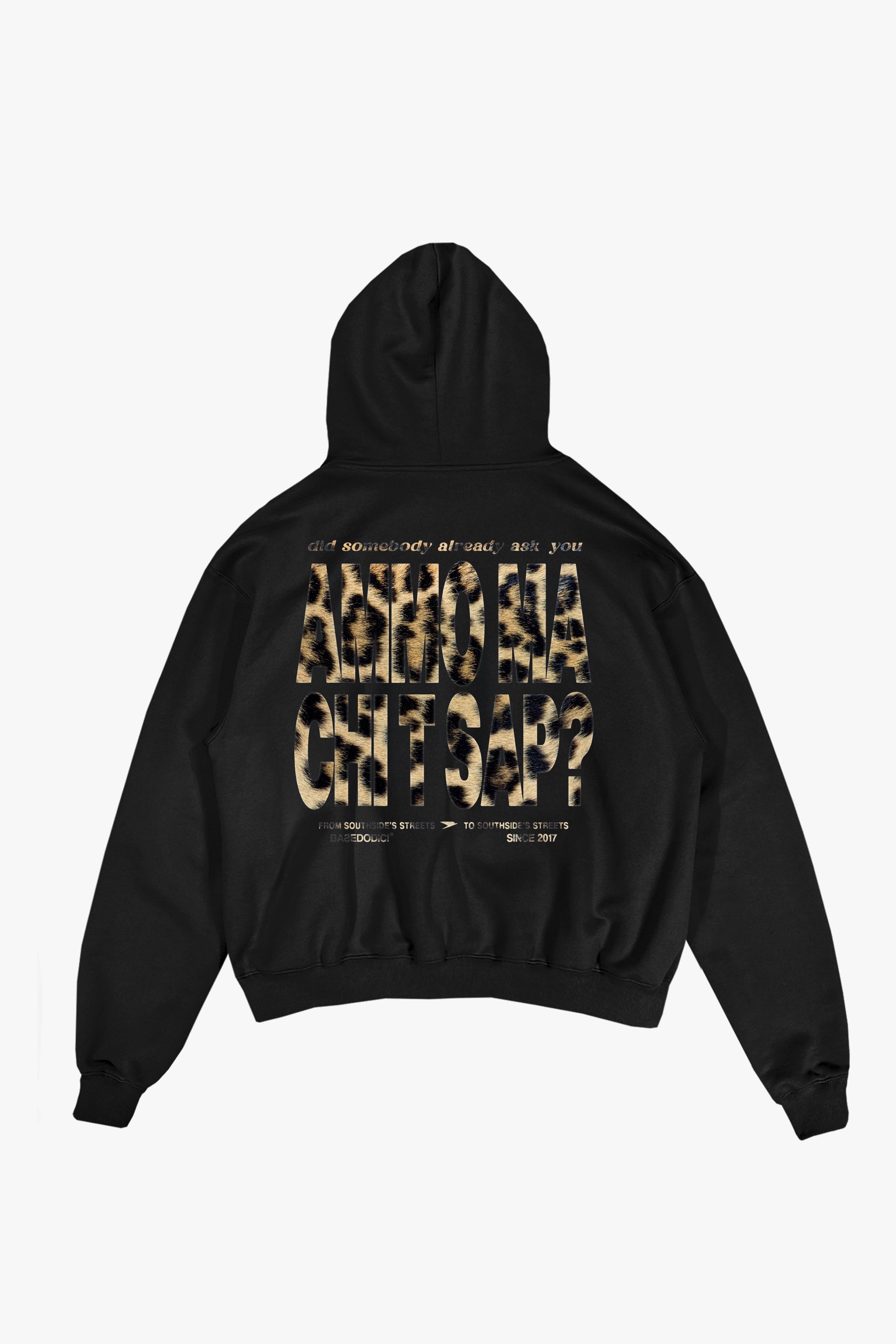 Hoodie “AMMO” CHI'T'SAP Black/Animalier Yellow
