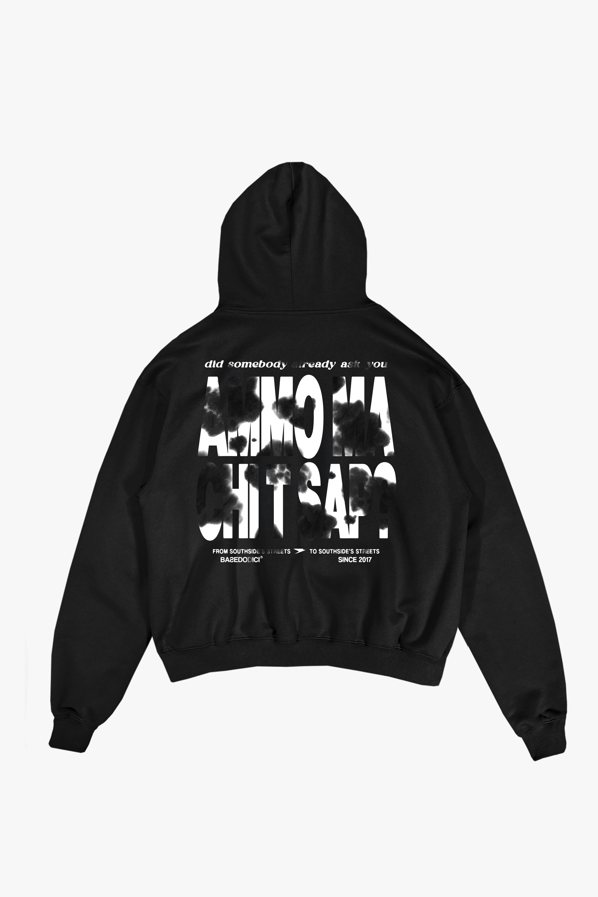 Hoodie “AMMO” CHI'T'SAP Black/Cow Grey