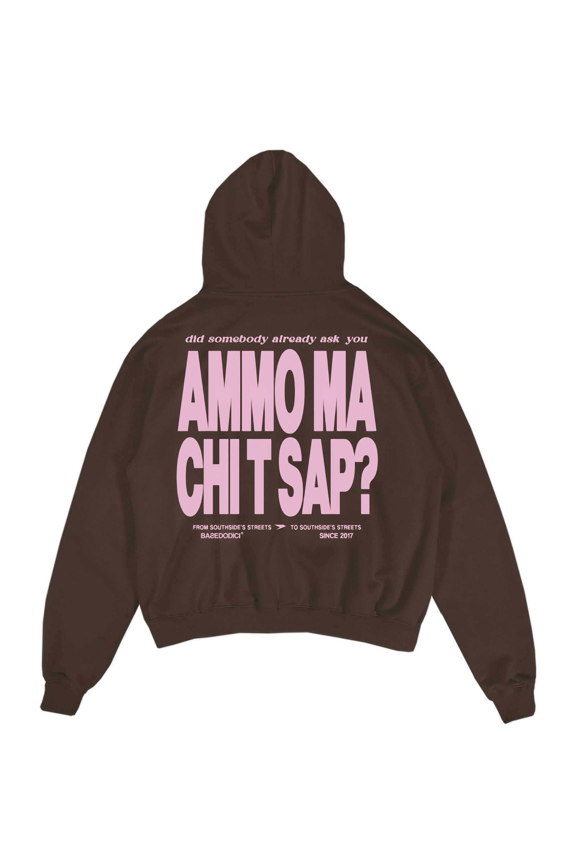 Hoodie "AMMO" CHI'T'SAP Cactus Brown/Pink