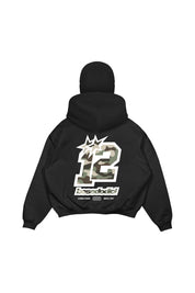 Balaclava Full Zip “CAMO4PLAYERS” BackLogo Black/CamoGreen