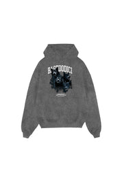 Hoodie “DYSTOPIA” Wolves Stone Washed