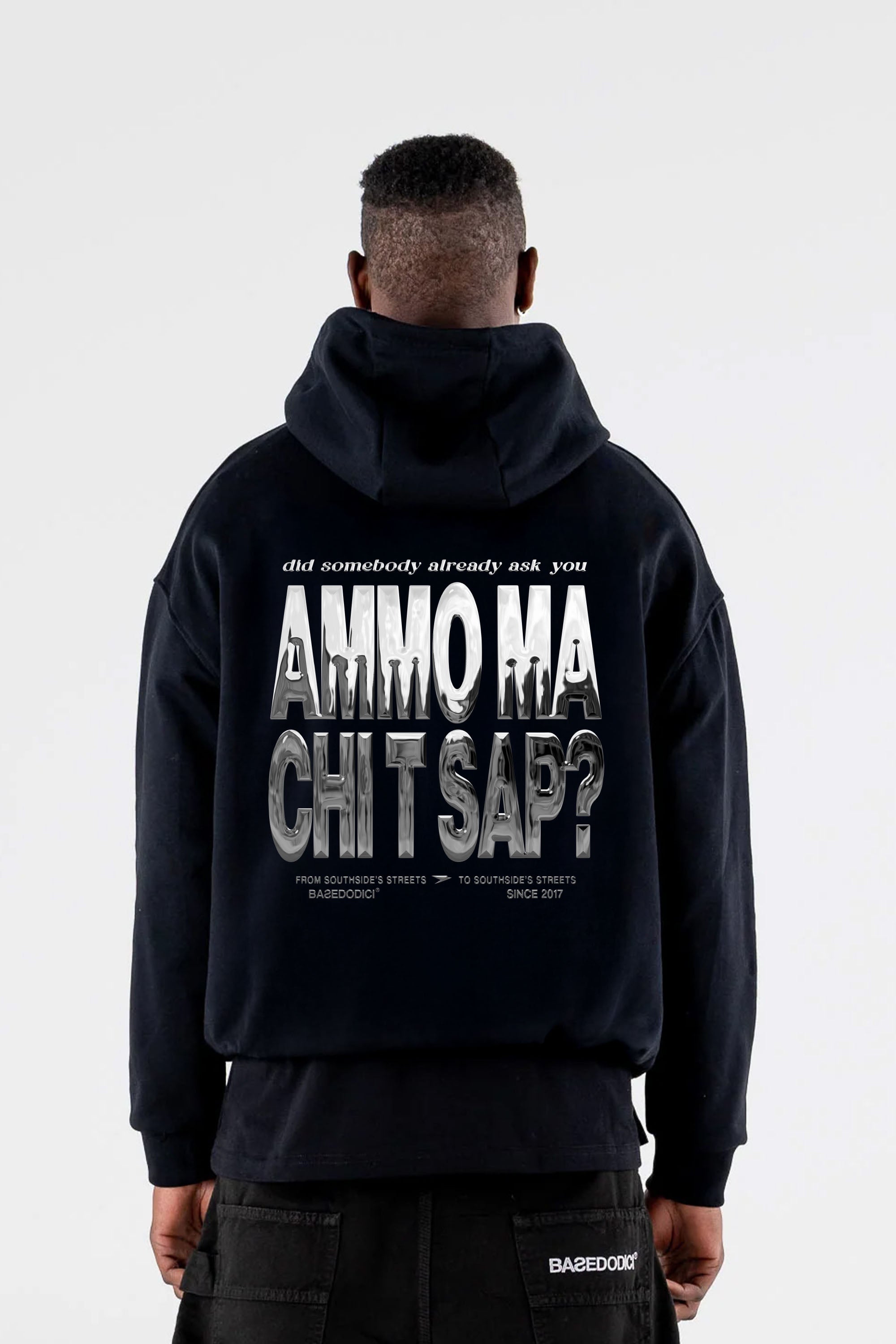 Hoodie “AMMO” CHI'T'SAP Black/Chrome